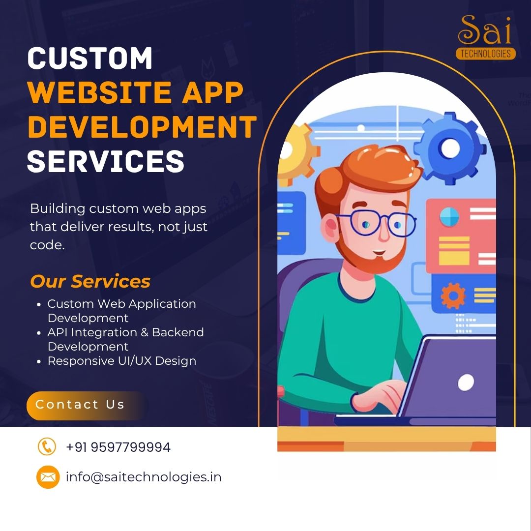 Custom Website App Development Services - Sai Technologies 1 Orange Black Digital Marketing Agency Instagram Post