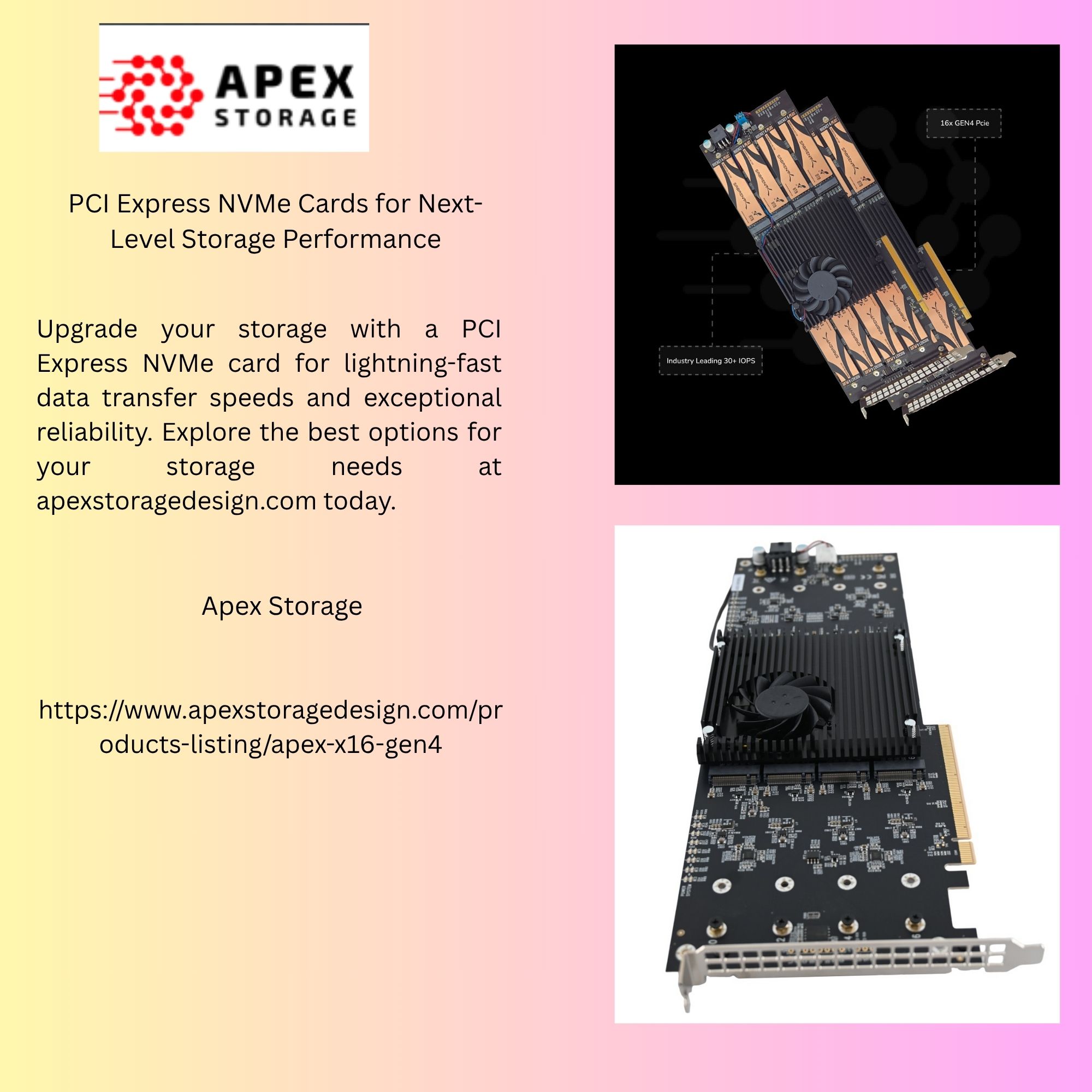 PCI Express NVMe Cards for Next-Level Storage Performance 1 PCI Express NVMe Cards for Next Level Storage Performance