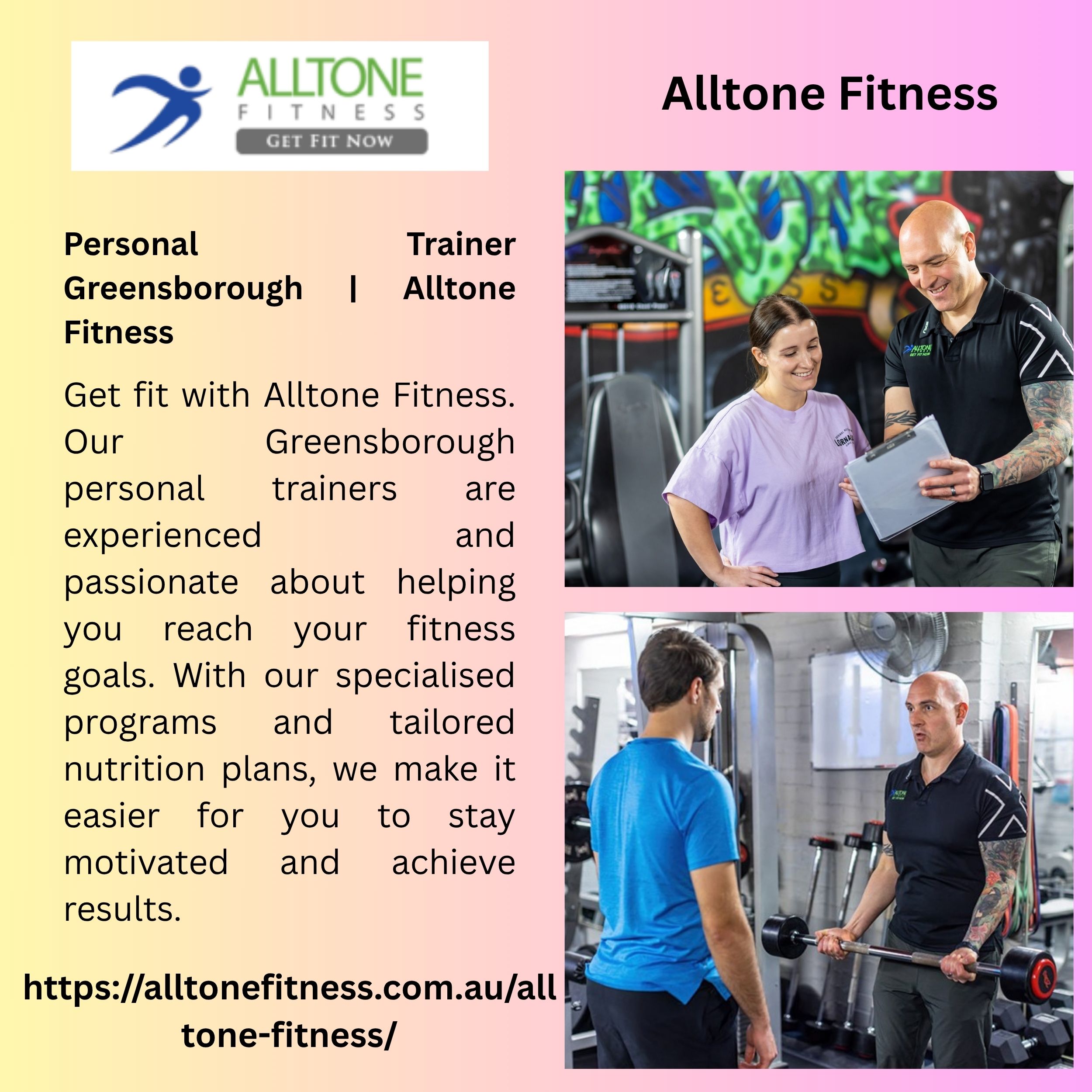 Personal Trainer Greensborough | Alltone Fitness 1 Personal Trainer Greensborough Alltone Fitness