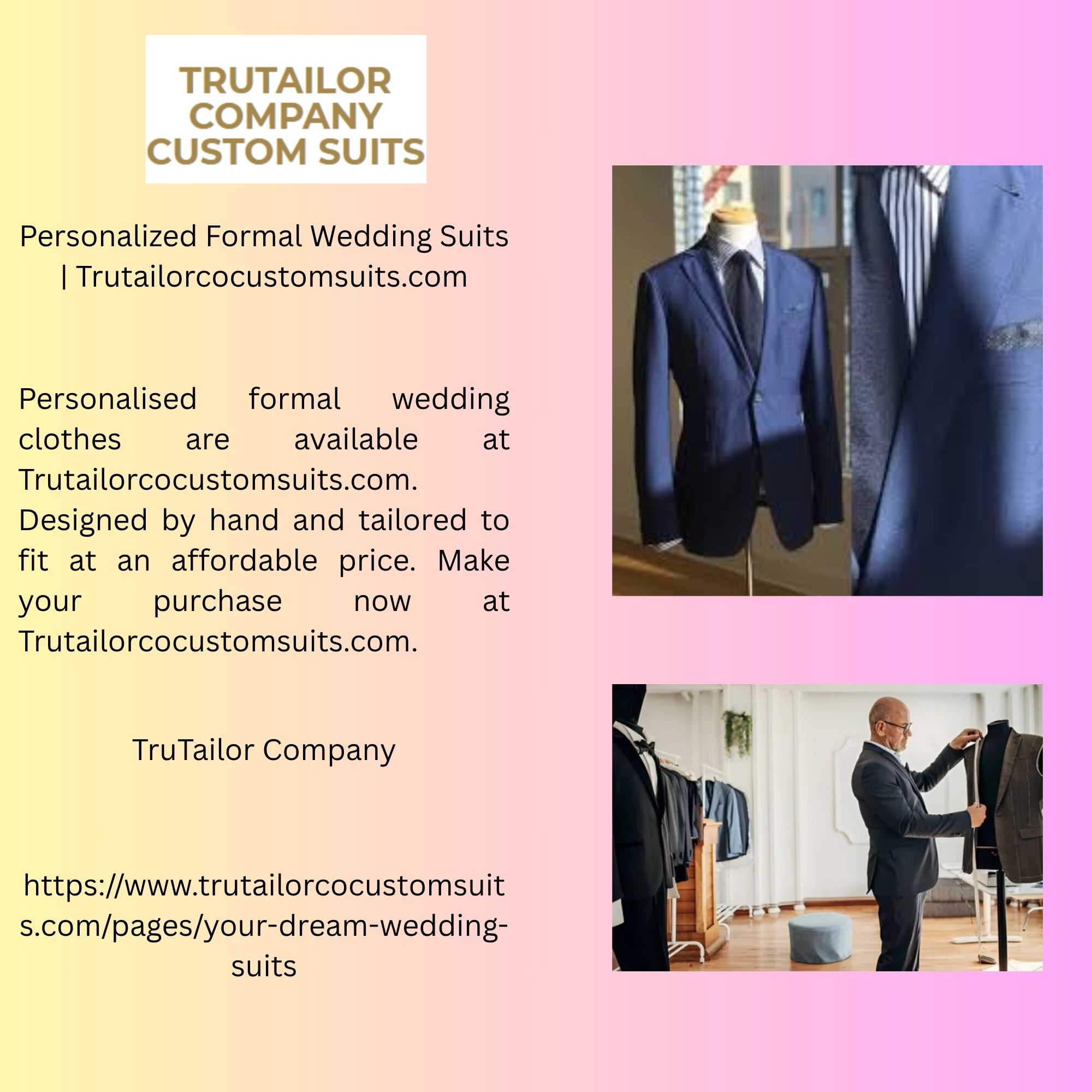 Personalized Formal Wedding Suits | Trutailorcocustomsuits.com 1 Personalized Formal Wedding Suits Trutailorcocustomsuits.com