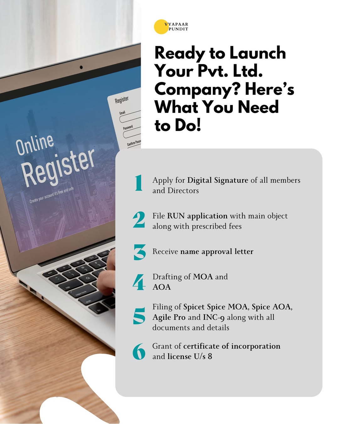 Ready to start your Pvt. Ltd. company Heres a simple step by step guide to get you started smoo