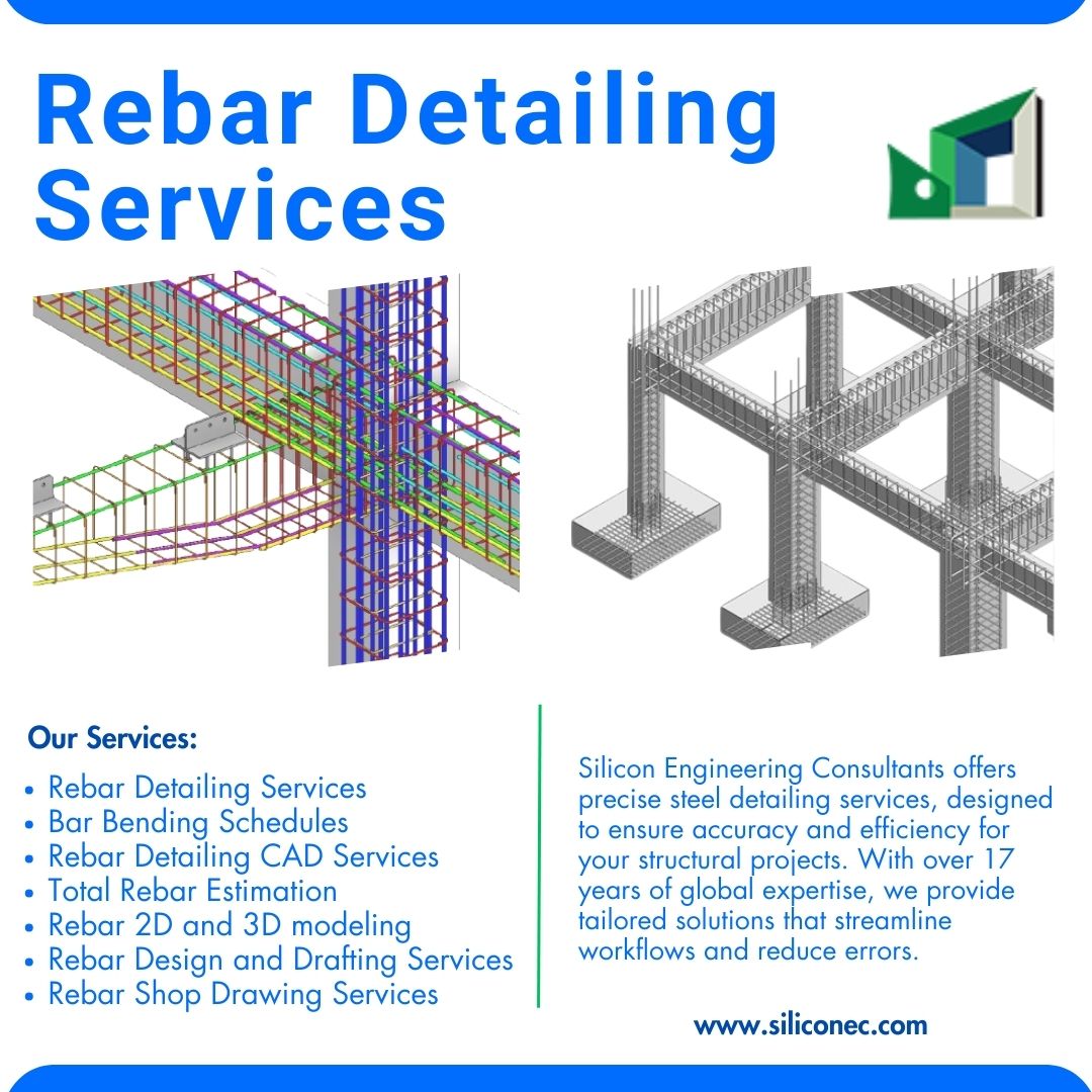Clear, Buildable Rebar Drawings in Los Angeles Developed With Site Needs in Mind 1 Rebar Detailing Services Siliconec