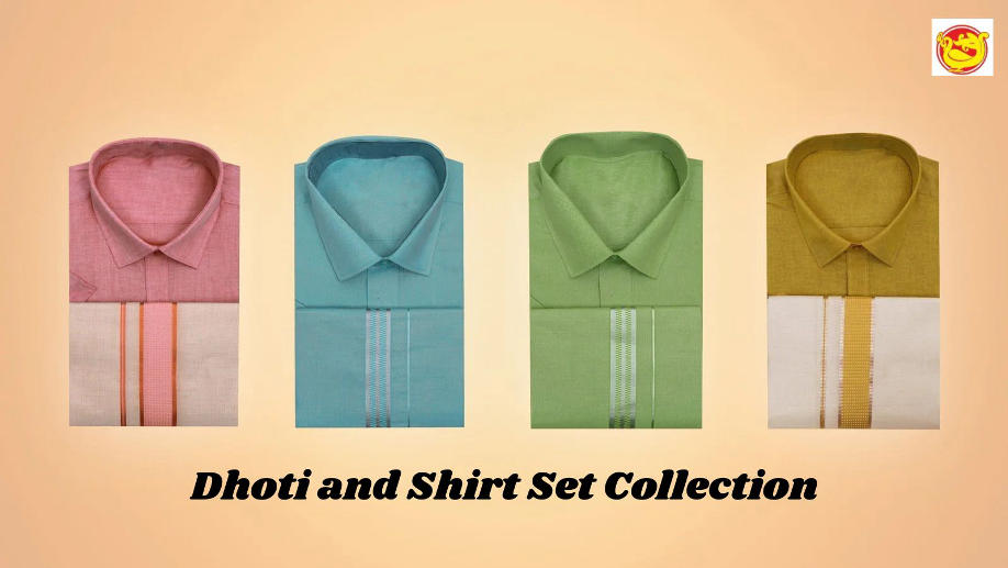 Dhoti and Shirt Set for Men – Theni Anantham