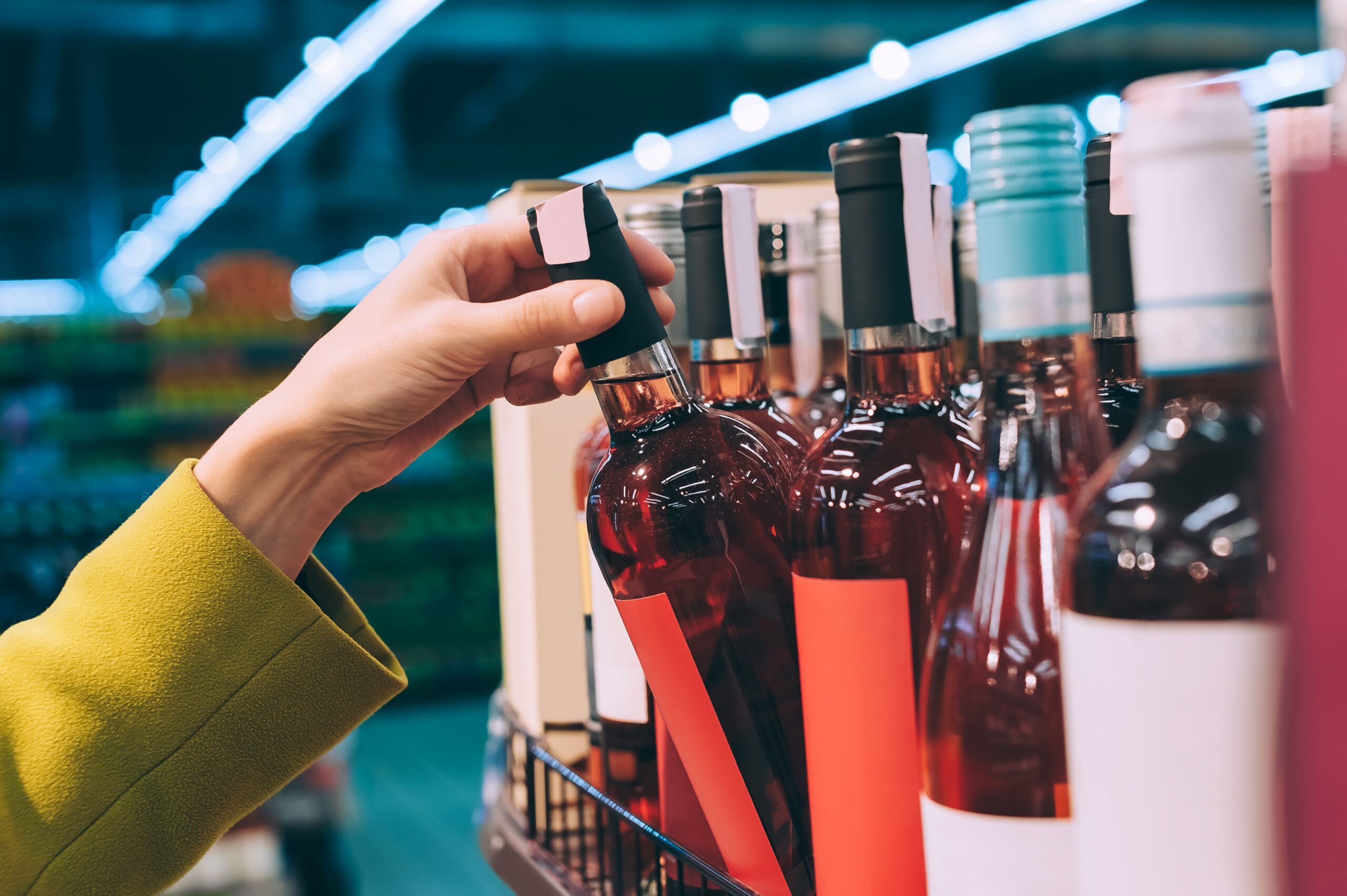 Best Place to Buy Alcohol Online UK – Great Prices & Fast Delivery 1 girl holds bottle wine store 1 scaled