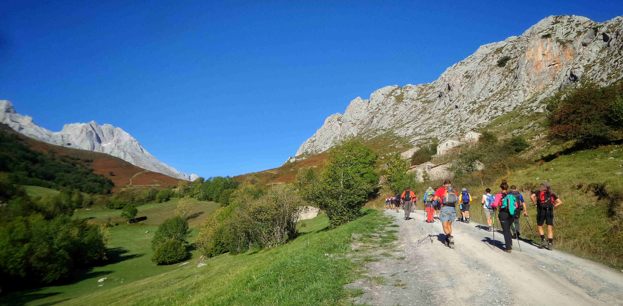 Avontuurlijke wandeltocht op de Balkan Peaks 1 hikers walking through pathway surrounded by hills covered greenery sunlight 1 1 1 scaled