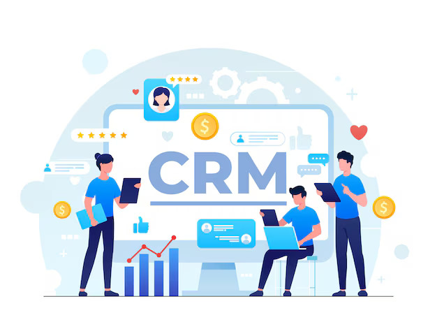 isometric crm illustration 52683 83950