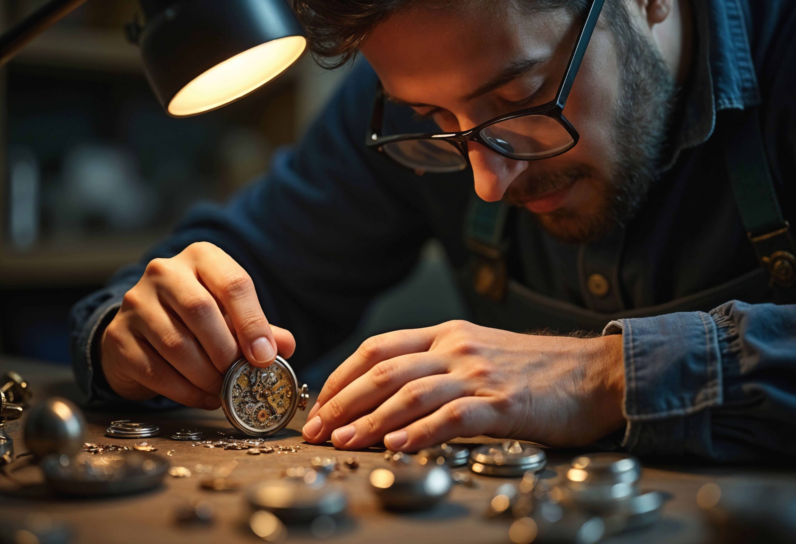 Expert Raymond Weil Watch Repair – Restore Your Luxury Timepiece 1 person doing their delicate job 1 1 scaled