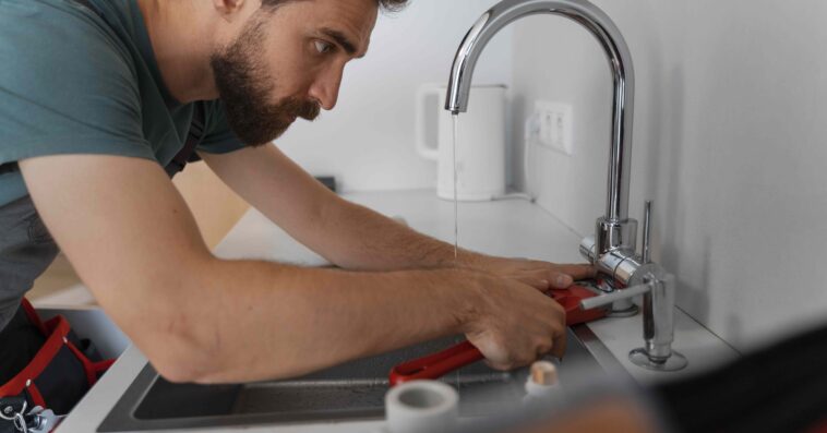 side view man working as plumber 1 3
