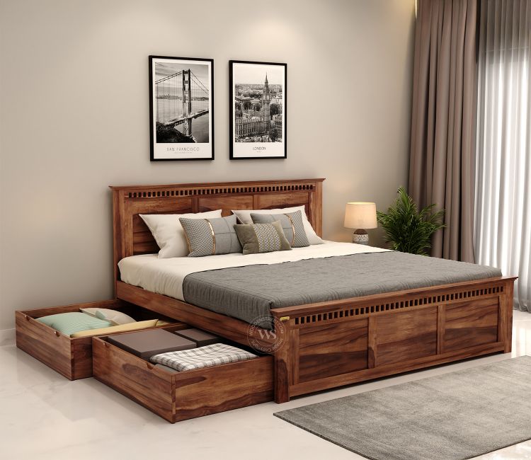 Space-Savvy Comfort with WoodenStreet Queen Size Bed 1 9 750x650 14