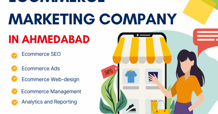 Blue and Orange Illustrated E Commerce Business Instagram Post