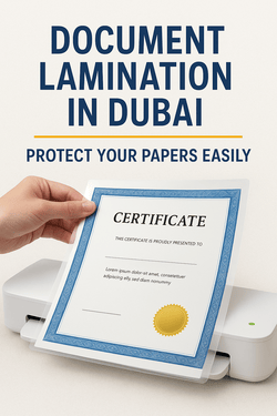 Document Lamination in Dubai Protect Your Papers Easily