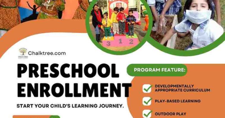 OrangeandYellowModernPreschoolEnrollmentPoster