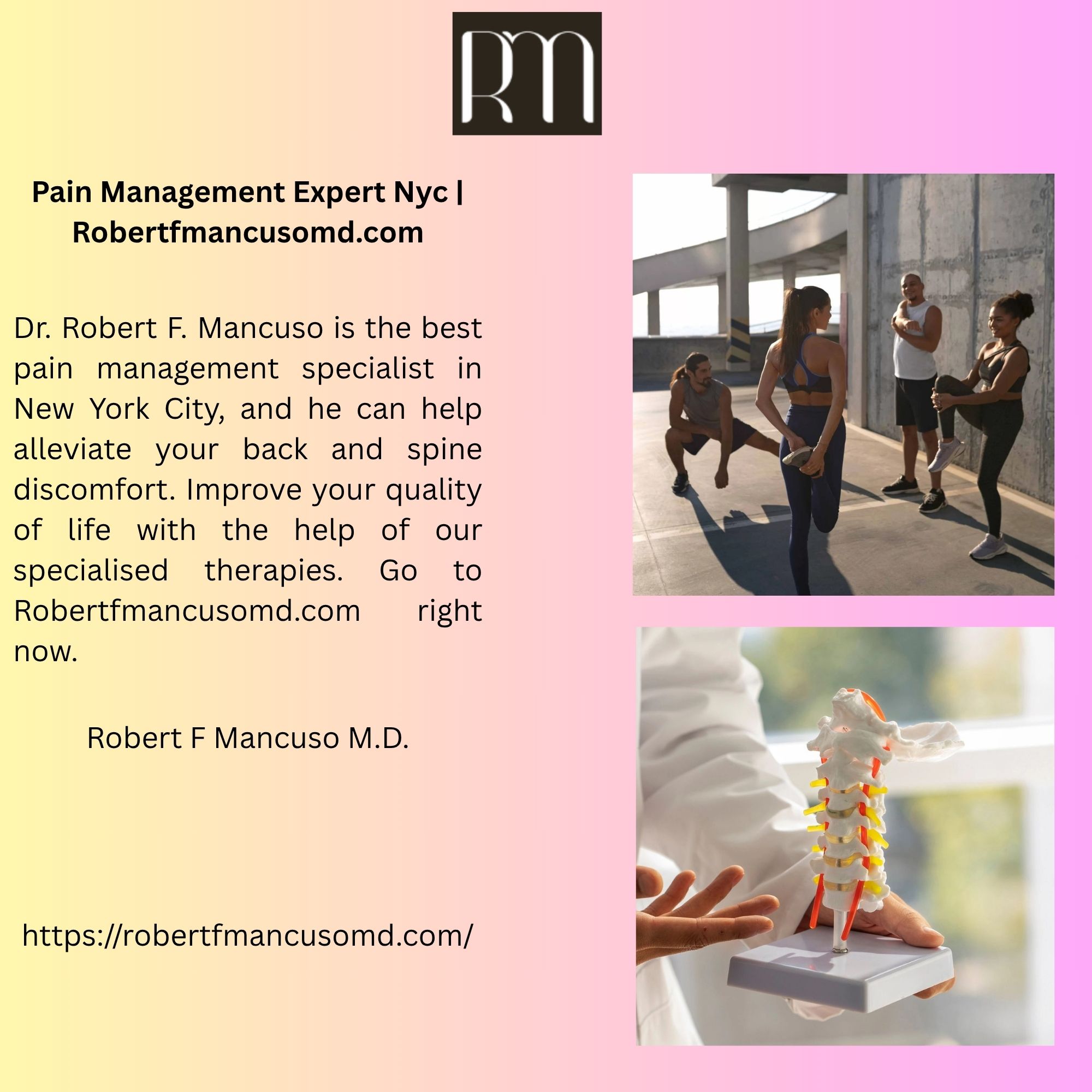 Pain Management Expert Nyc Robertfmancusomd.com