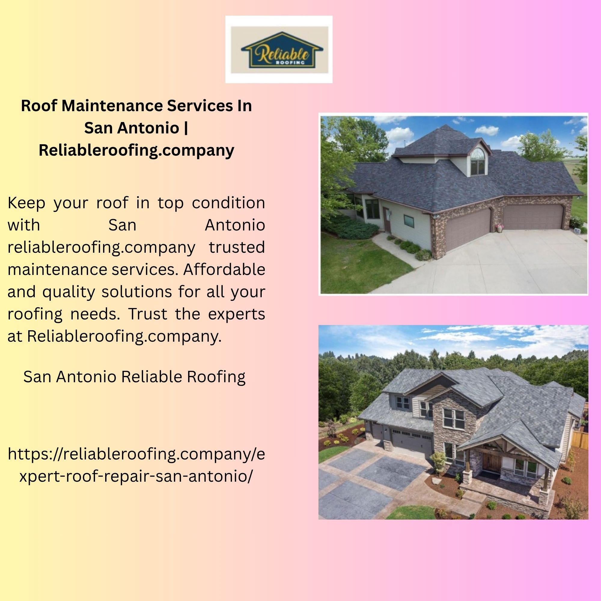 Roof Maintenance Services In San Antonio | Reliableroofing.company 1 Roof Maintenance Services In San Antonio Reliableroofing.company 1