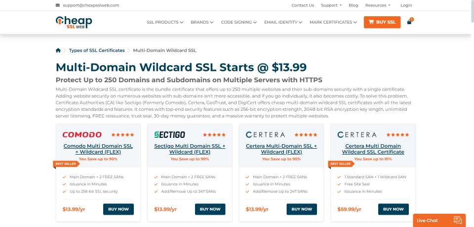Buy Multi Domain Wildcard SSL Certificate 1 multi domain wildcard ssl