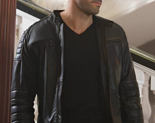 Accident Man Mike Fallon Black Leather Jacket
