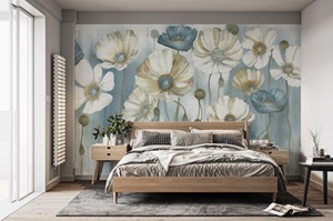 Anemones Whisper mural for walls enhance 2x 1