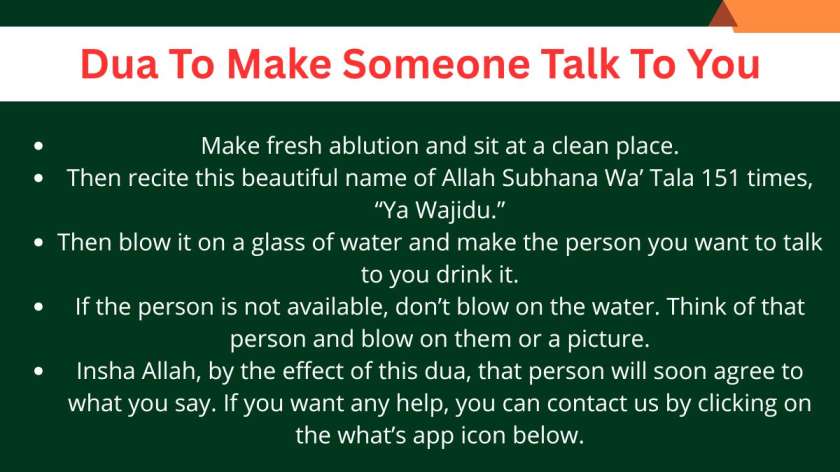 Dua To Make Someone Talk To You