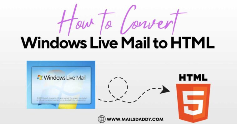 convert Windows Live Mail to HTML