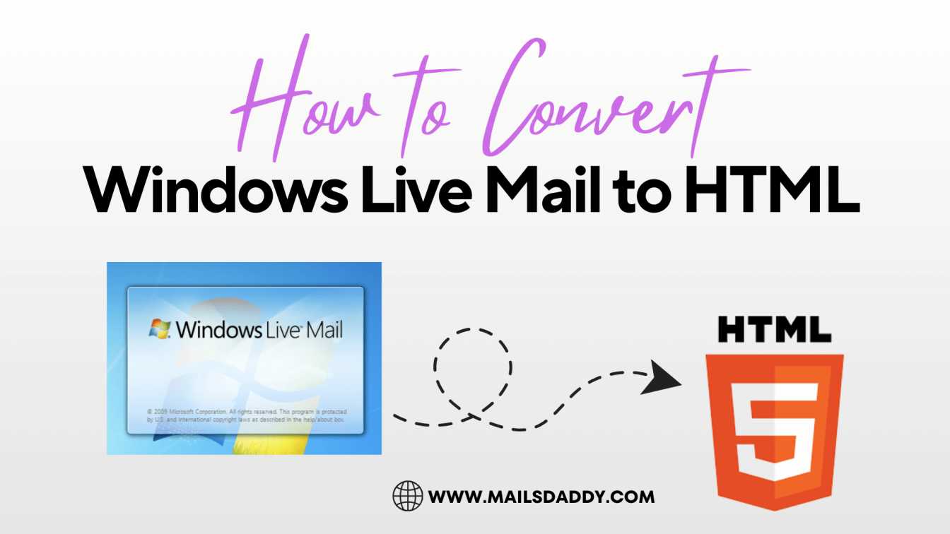 How to convert Windows Live Mail to HTML