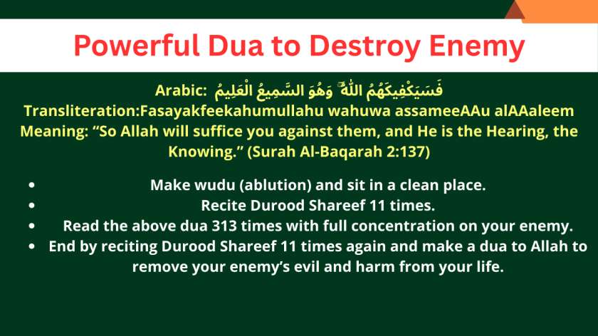 Powerful Dua to Destroy Enemy 1 Powerful Dua to Destroy Enemy