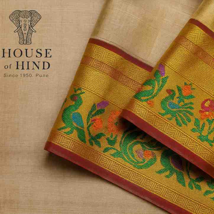 Modern Minimalist Paithani by House of Hind