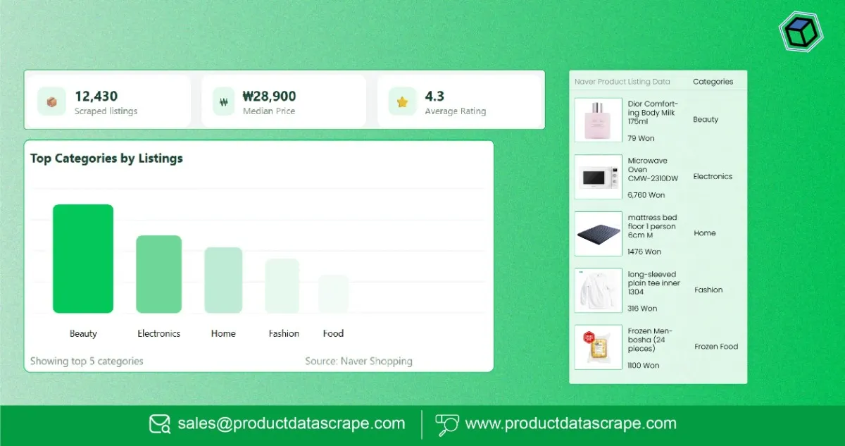 Scrape Naver Product Listing Data for Market Entry - Korean eCommerce