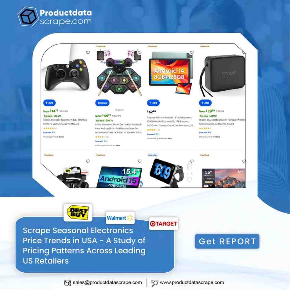 Scrape Seasonal Electronics Price Trends in USA