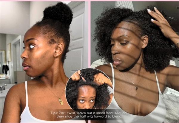 Burmese curly half-wig, say goodbye to fine, limp hair!